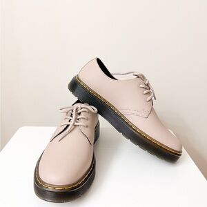 Dr. Martens Light Tan Lace-Up Shoes with Black Soles